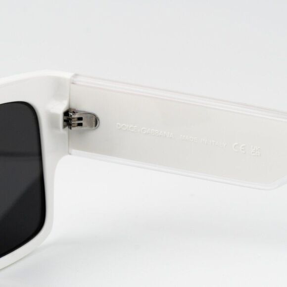 NEW D&G DG6184 331287 White Dark Grey Square Unisex Sunglasses - Picture 10 of 14